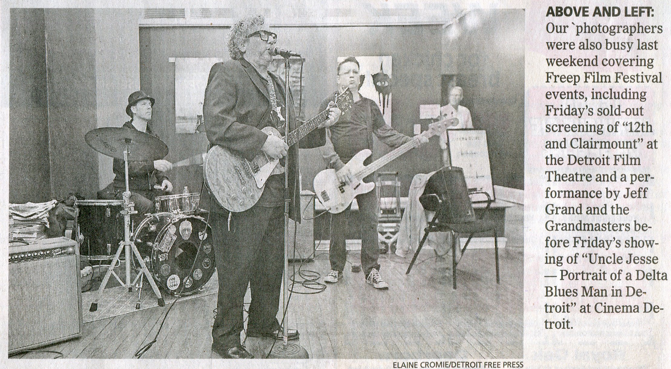 Jeff Grand and The Grandmasters opening for Jessie White documentary