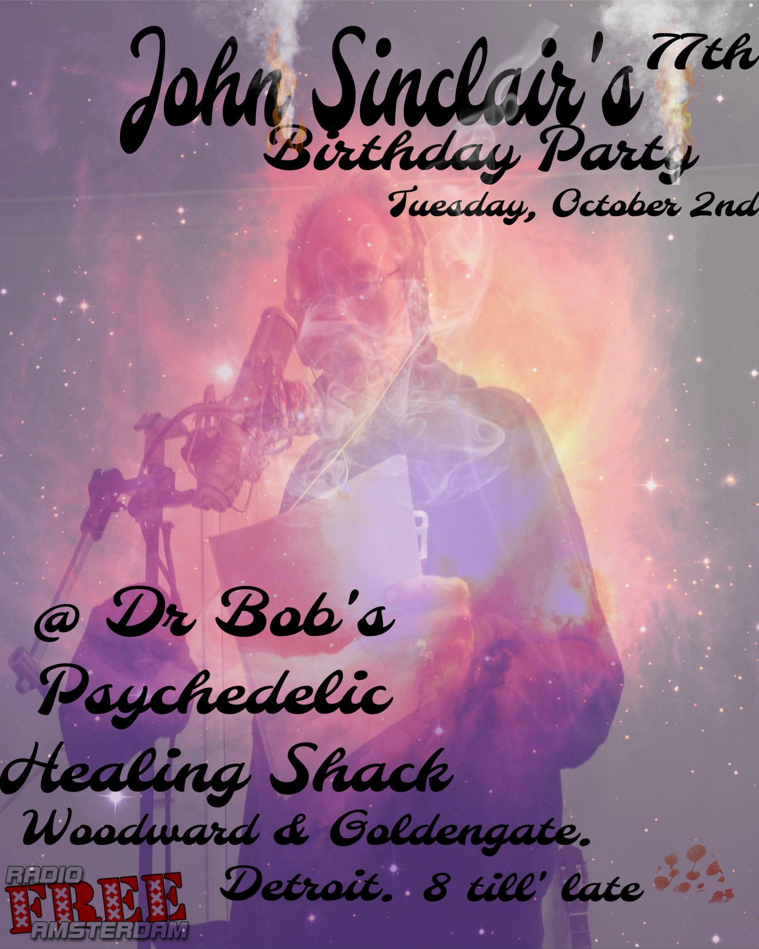 John Sinclair turns 77! at Dr Bob's