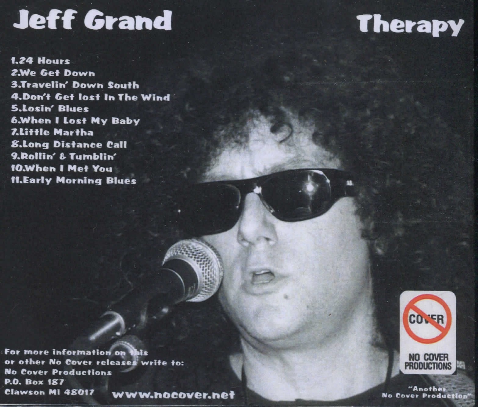 Back cover of "Therapy" CD